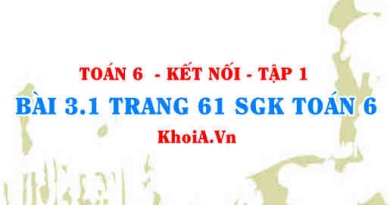 Bài 3.1 trang 61 SGK Toán 6 tập 1 Kết nối tri thức